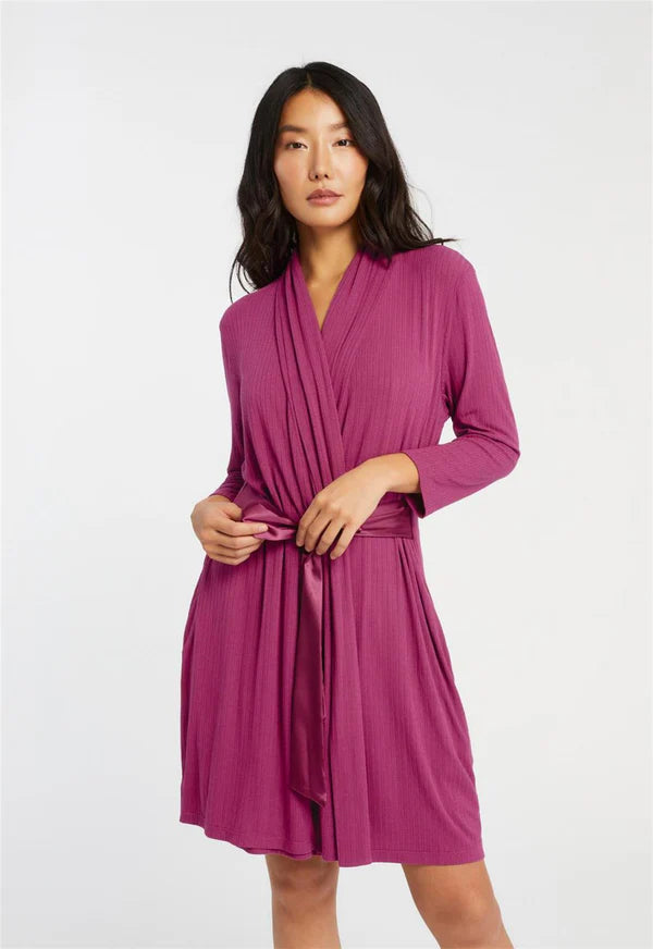 Fleur't Iconic Short Robe Ribbed