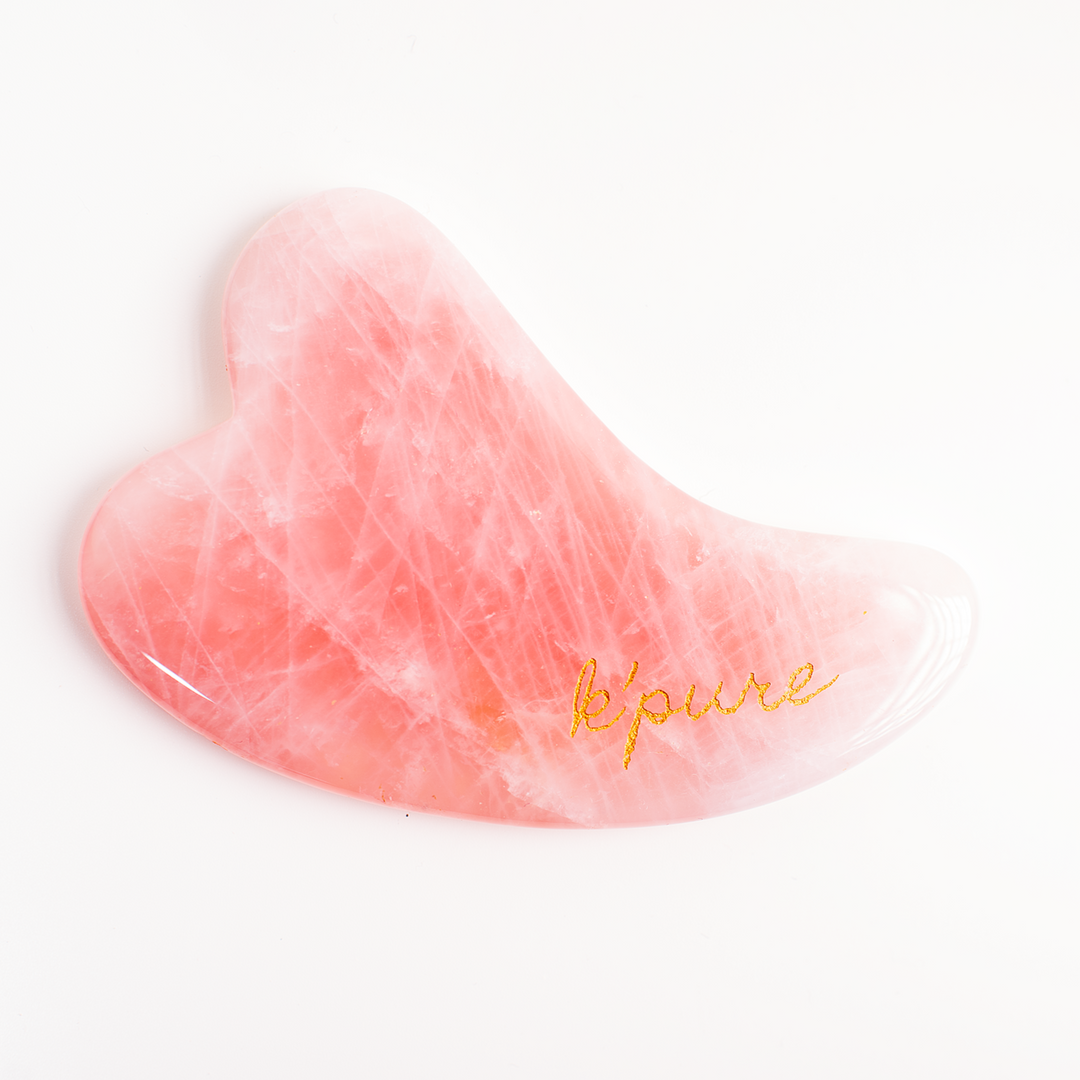 K'Pure Naturals - Gua Sha Facial Massage Tool - Rose Quartz