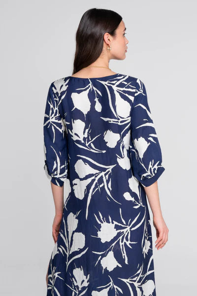 Oscalito - Kaftan-style printed linen dress