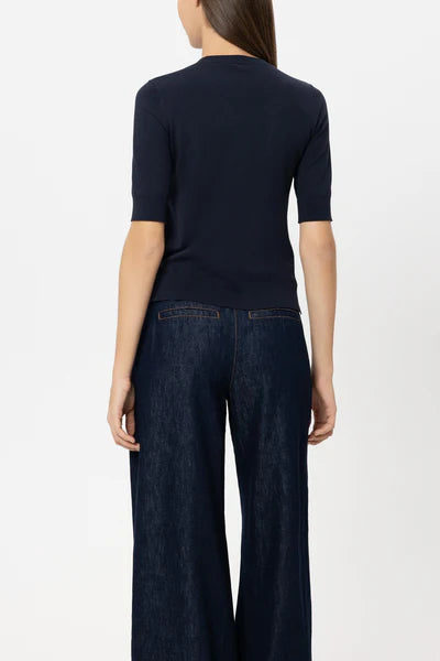 Luisa Cerano - Half-Sleeve Fine Knit Top