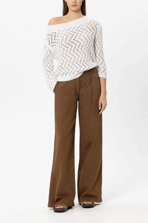 Luisa Cerano -  Sequin Mesh Knit Sweater