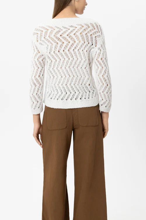 Luisa Cerano -  Sequin Mesh Knit Sweater
