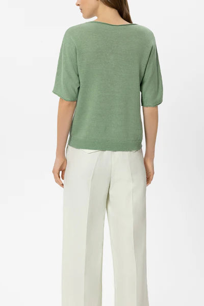 Luisa Cerano -  Linen Sweater with v-neck