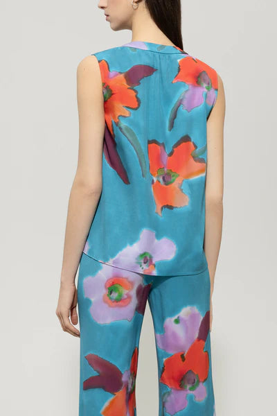 Luisa Cerano - Pants With Hibiscus print