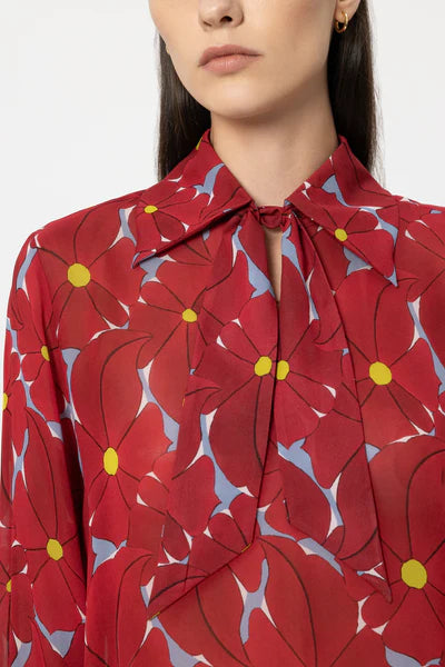 Luisa Cerano - Blouse with Flower Print