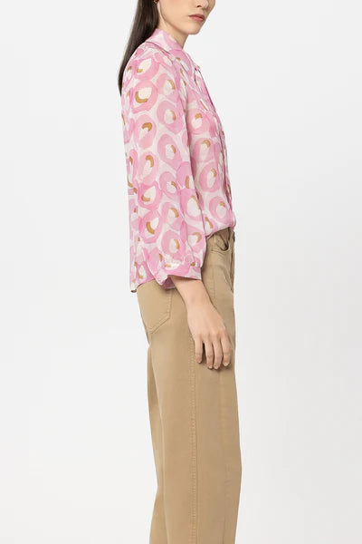 Luisa Cerano - Shirt Blouse with a Retro Print