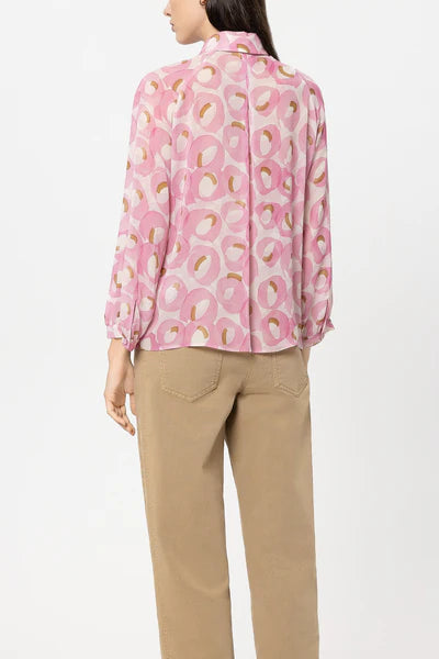 Luisa Cerano - Shirt Blouse with a Retro Print