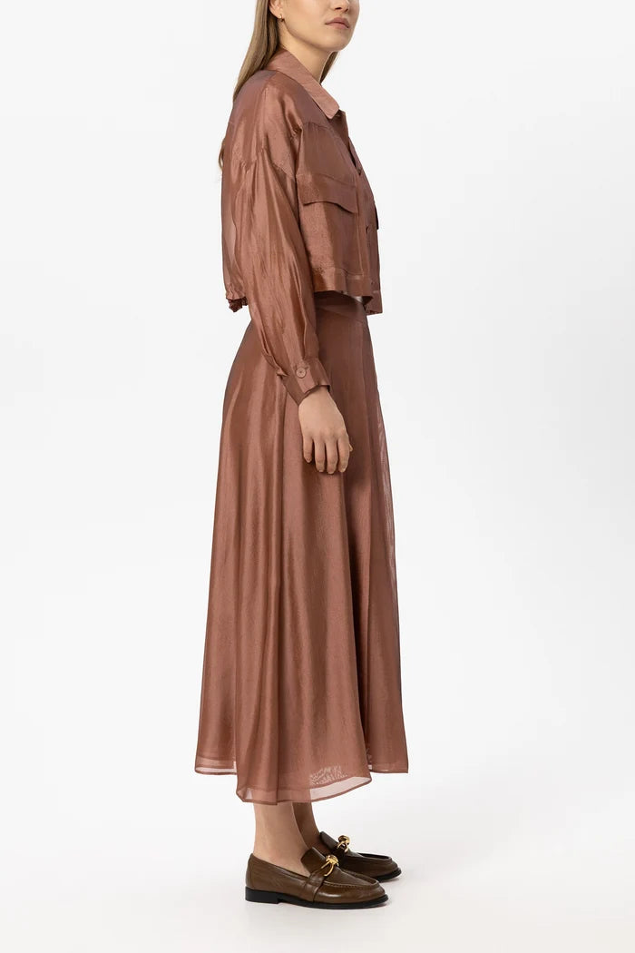 Luisa Cerano -  Organza Overshirt & Skirt