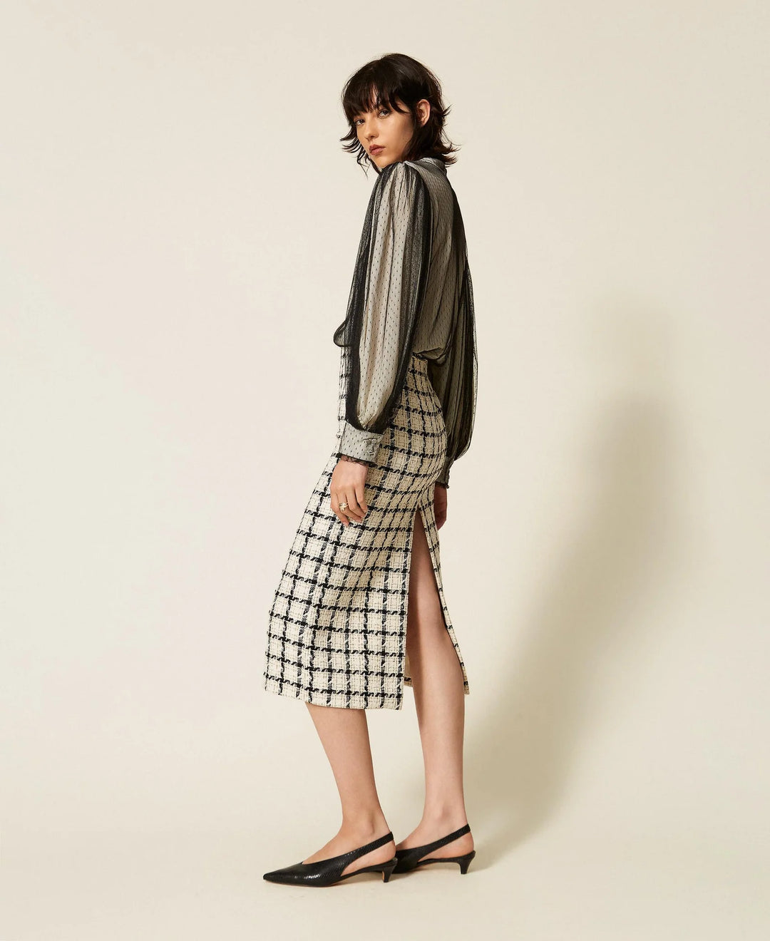 TwinSet - Checked Pencil Skirt