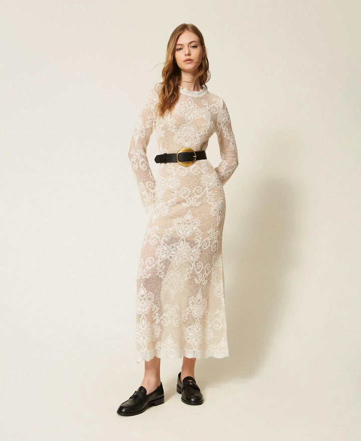 TwinSet - Long Alpaca Blend Knit Dress