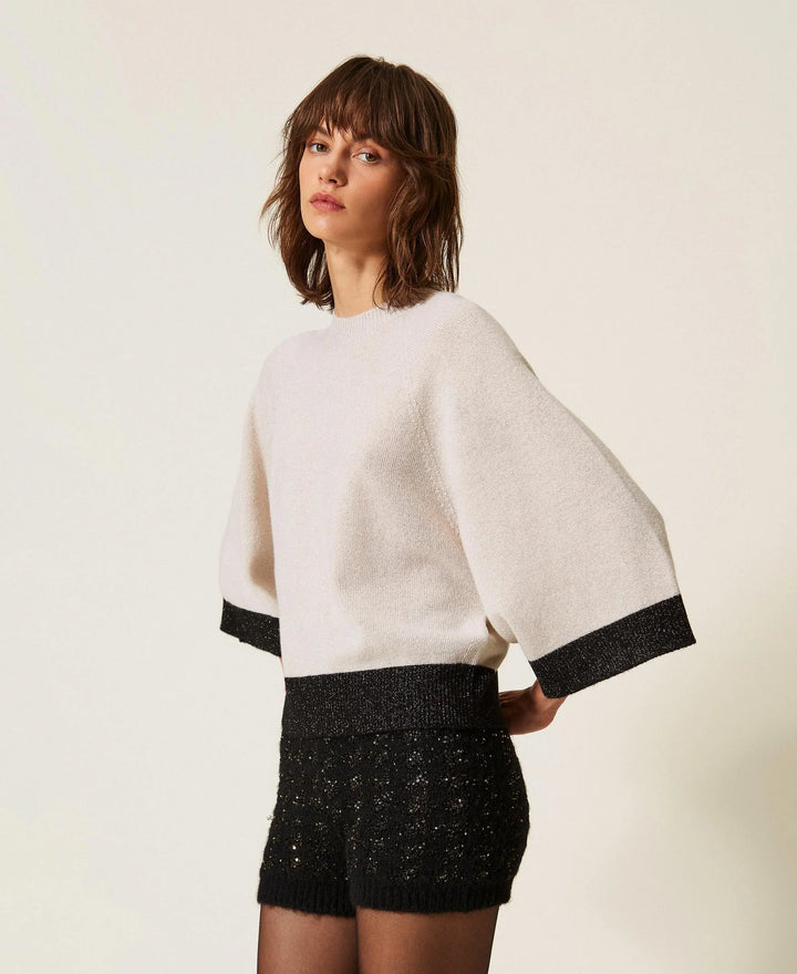 TwinSet - Cropped Wool and Cashmere Sweatshirt