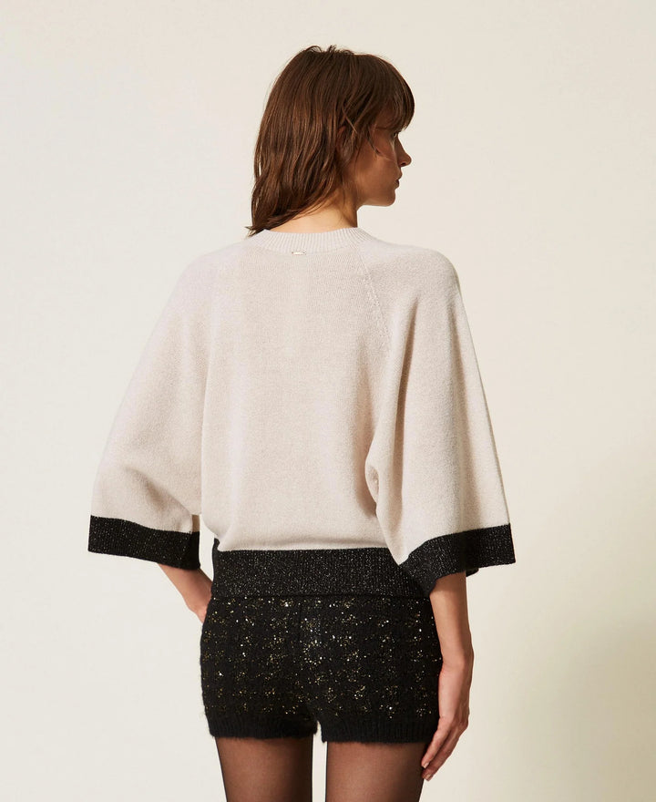 TwinSet - Cropped Wool and Cashmere Sweatshirt