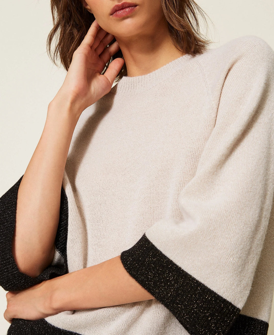 TwinSet - Cropped Wool and Cashmere Sweatshirt