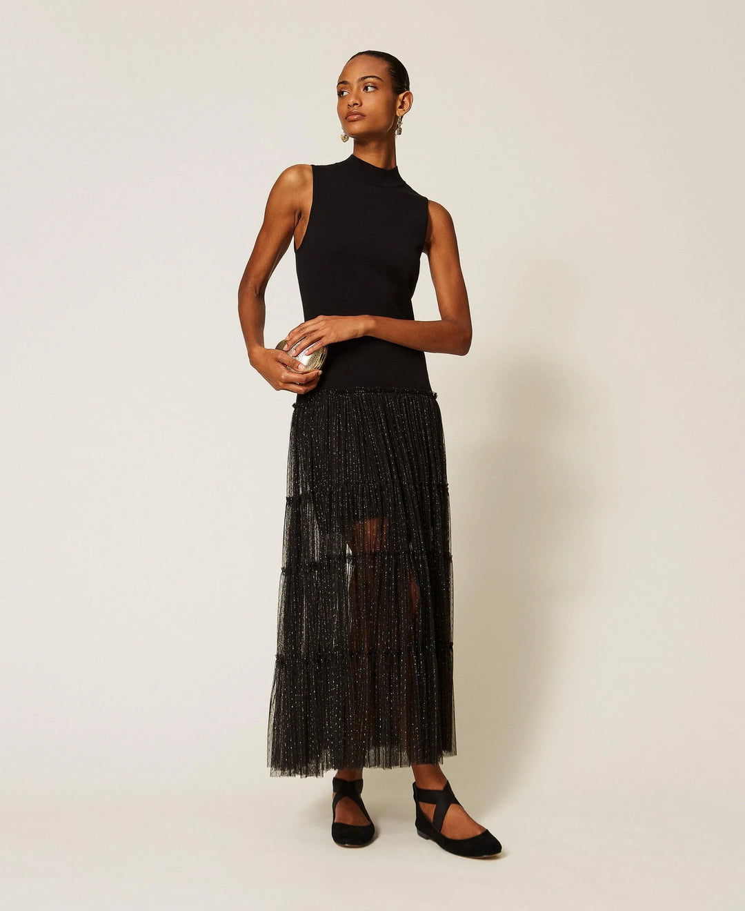 TwinSet - Long Sleeveless Knit Dress