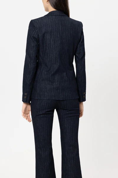 Luisa Cerano - Pinstripe Demin Blazer