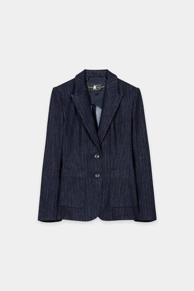 Luisa Cerano - Pinstripe Demin Blazer
