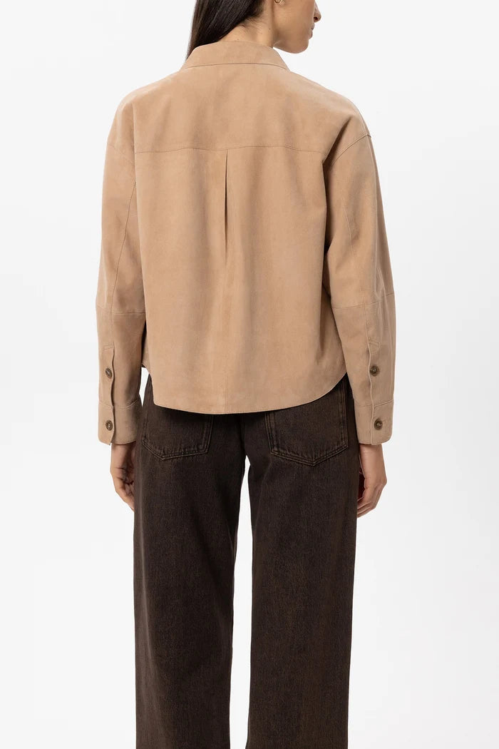 Luisa Cerano -  Velour Leather Shirt Jacket