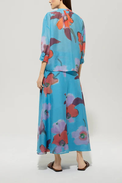 Luisa Cerano - Skirt With Hibiscus print