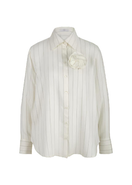 Riani - Striped Blouse with flower detail