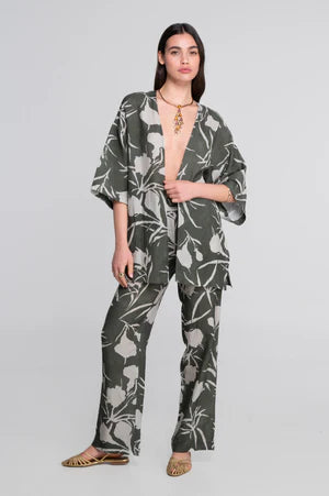 Oscalito - Printed linen kimono