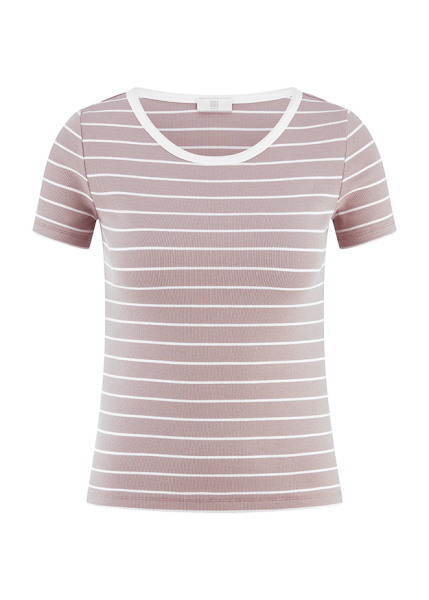 Riani - T-Shirt with Ribbed Stripes