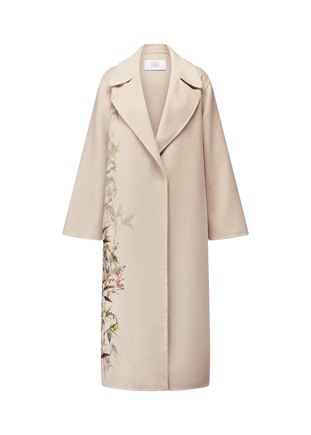 Riani - Wool Coat with Floral Print