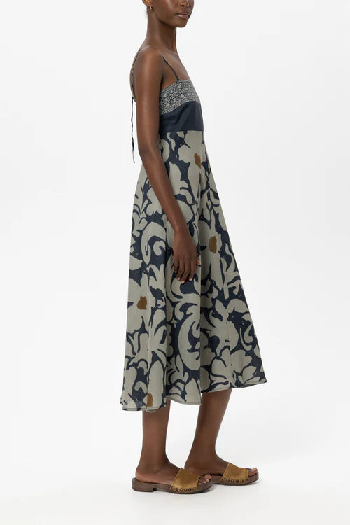 Luisa Cerano -  Ramie Dress with Flower Print