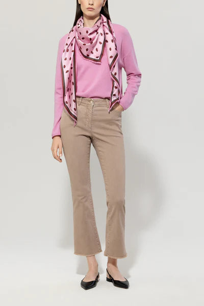 Luisa Cerano - Silk Scarf With Lip Print