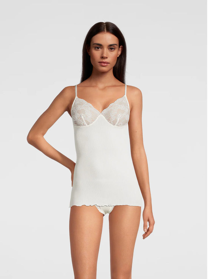 Oscalito - Silk Cami with Lace Detail