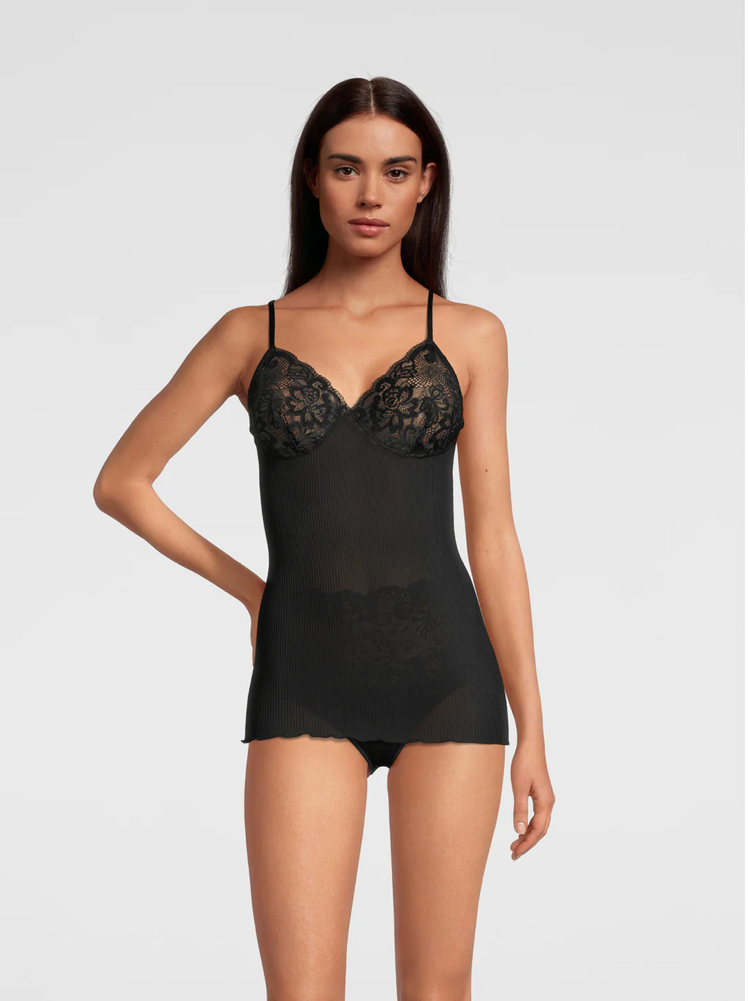 Oscalito - Silk Cami with Lace Detail
