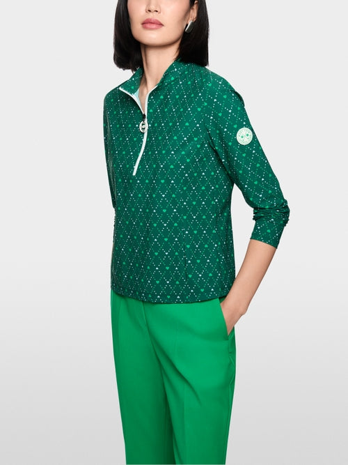 Marc Cain - Lightweight Shirt with Heart Print