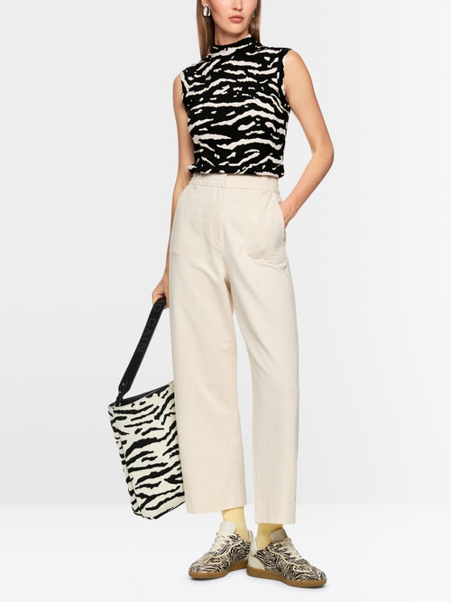 Marc Cain - Sleeveless Top with Animal Print