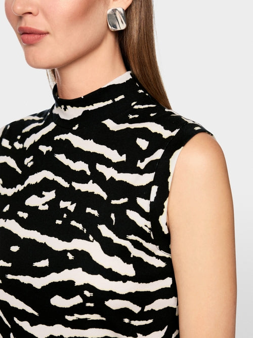 Marc Cain - Sleeveless Top with Animal Print