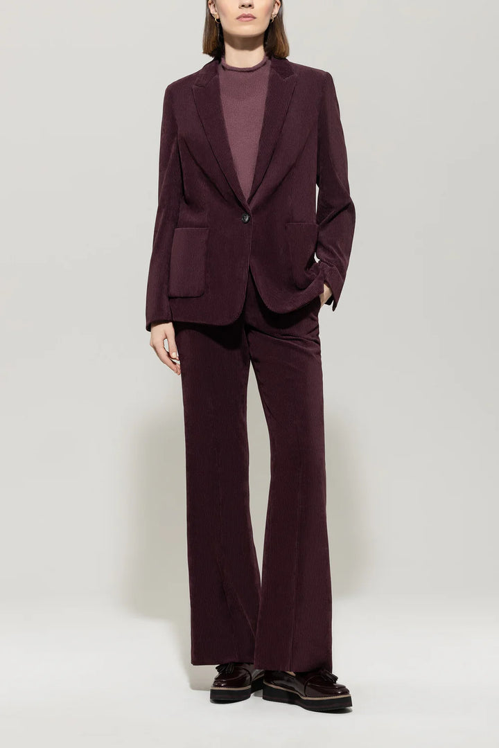 Luisa Cerano - Corduroy One-Button Blazer