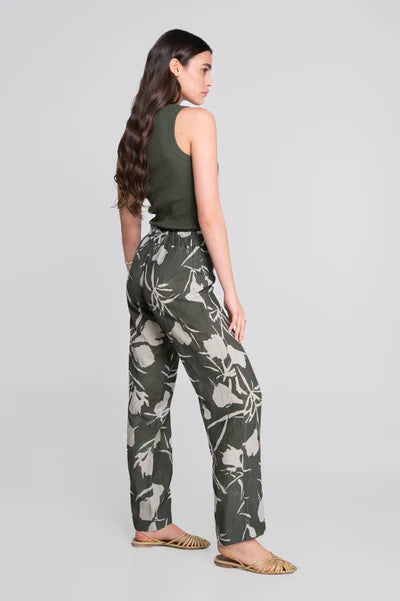 Oscalito - Wide-leg printed linen trousers