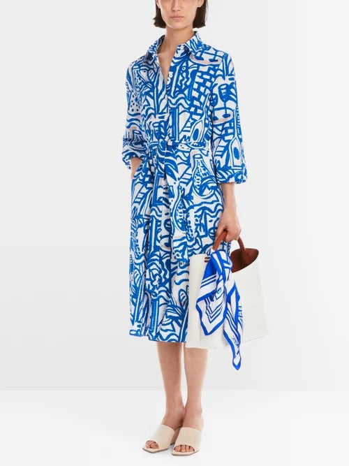 Marc Cain - Shirt Dress With Painting Print