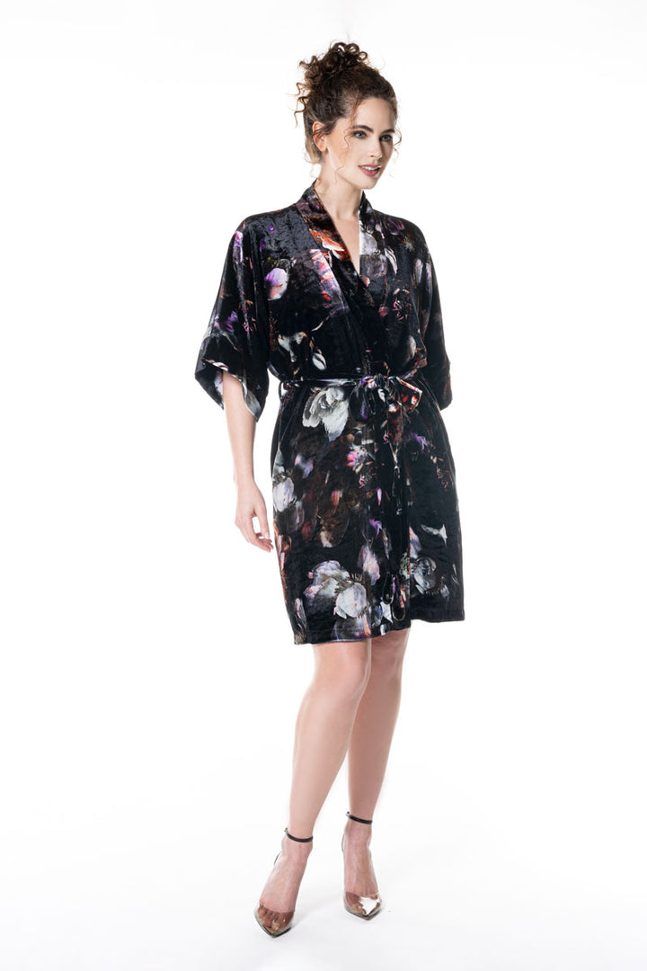 Christine Lingerie  - Moonlight Velvet Short Robe